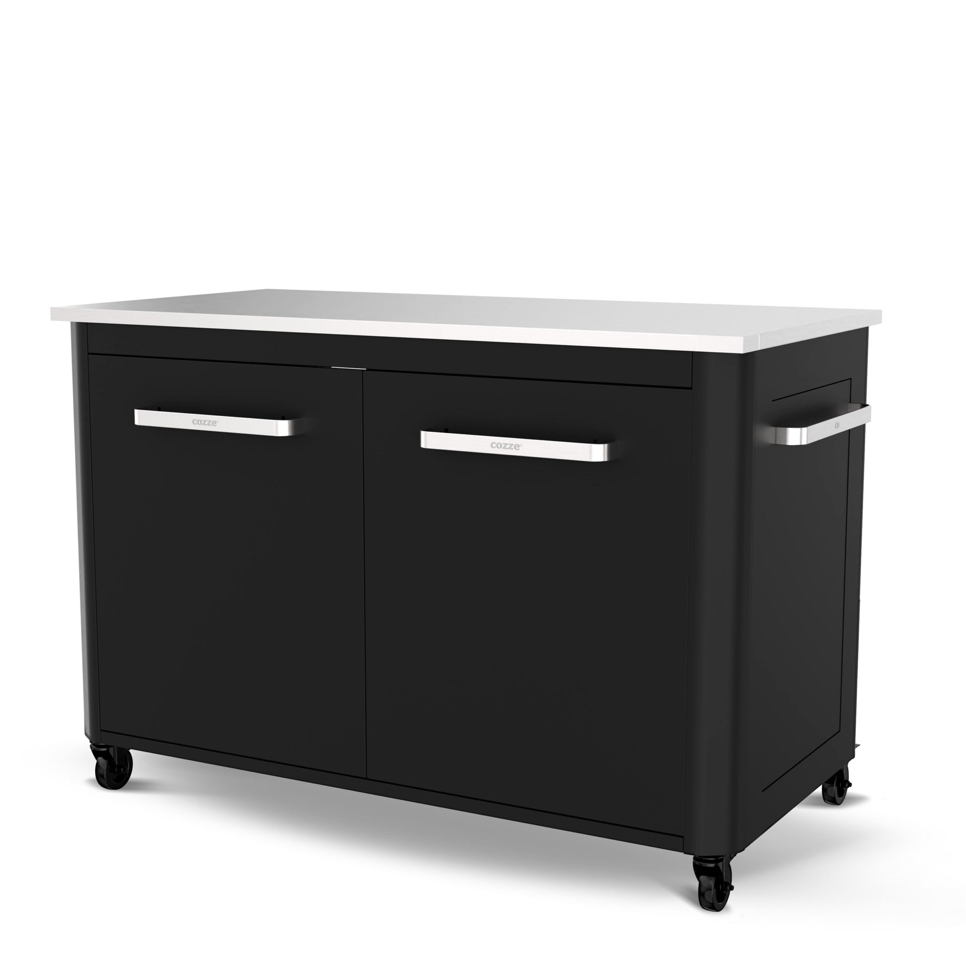 Cozze outdoor kitchen 120 with stainless steel table top angular