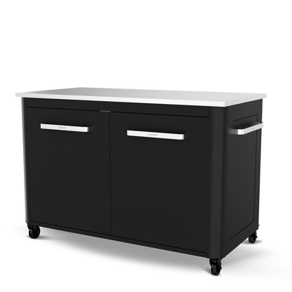 Cozze outdoor kitchen 120 with stainless steel table top angular