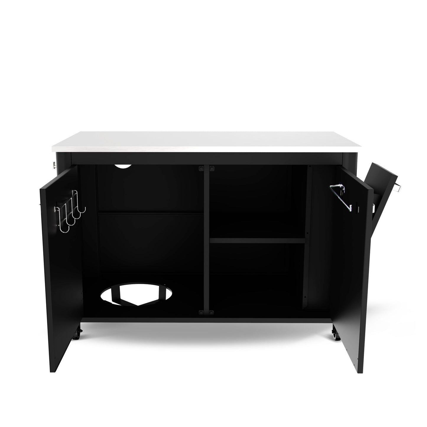 Cozze outdoor kitchen 120 with stainless steel table top open front