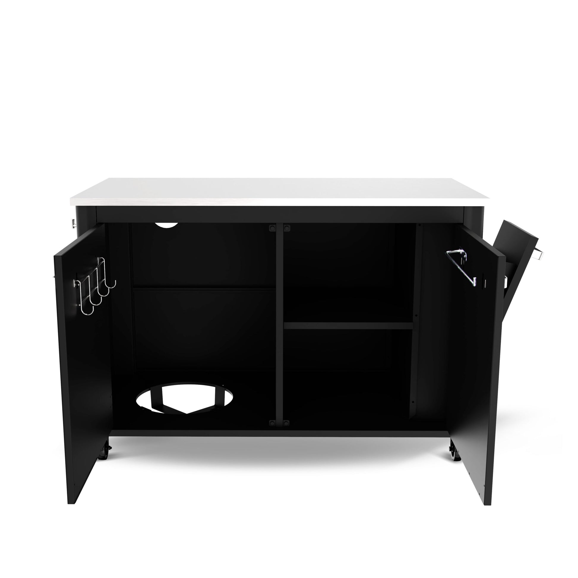Cozze outdoor kitchen 120 with stainless steel table top open front