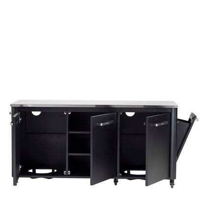  Cozze outdoor kitchen 180 with stainless steel table top open