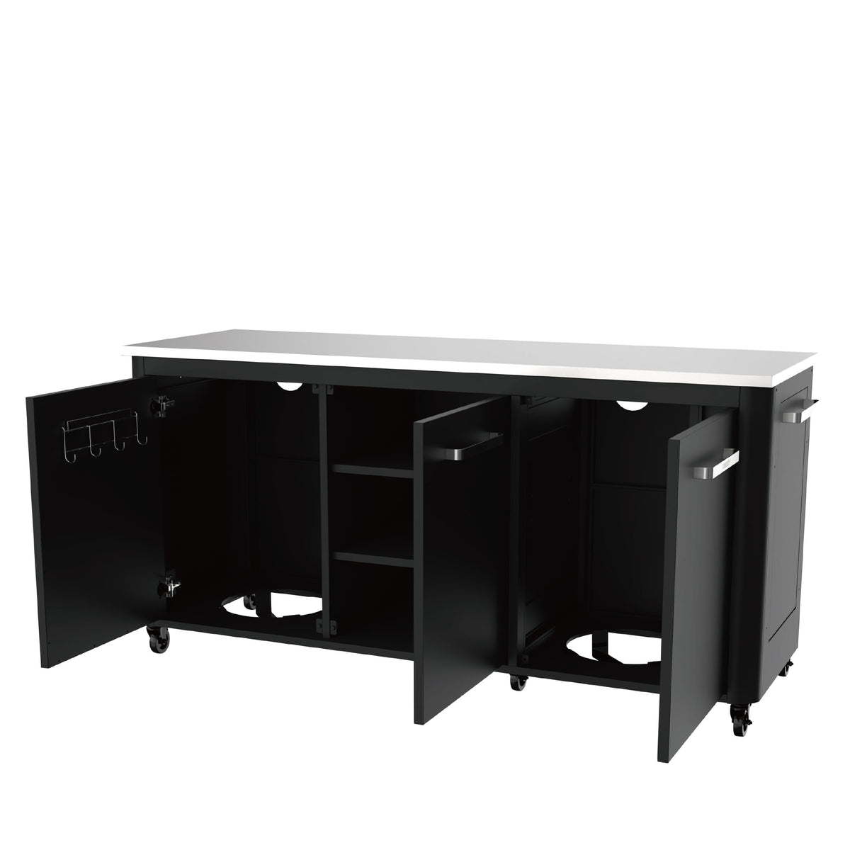  Cozze outdoor kitchen 180 with stainless steel table top open side