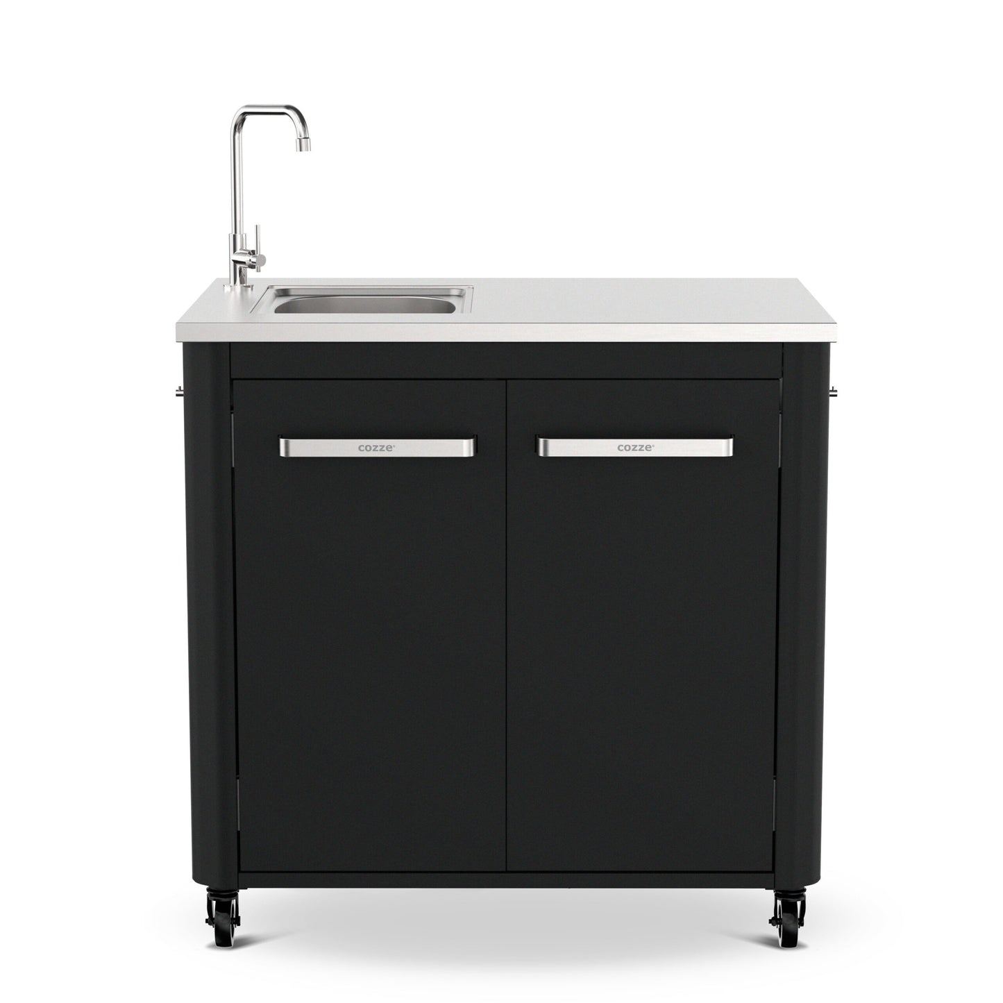 Cozze outdoor kitchen 90 with sink and tap front