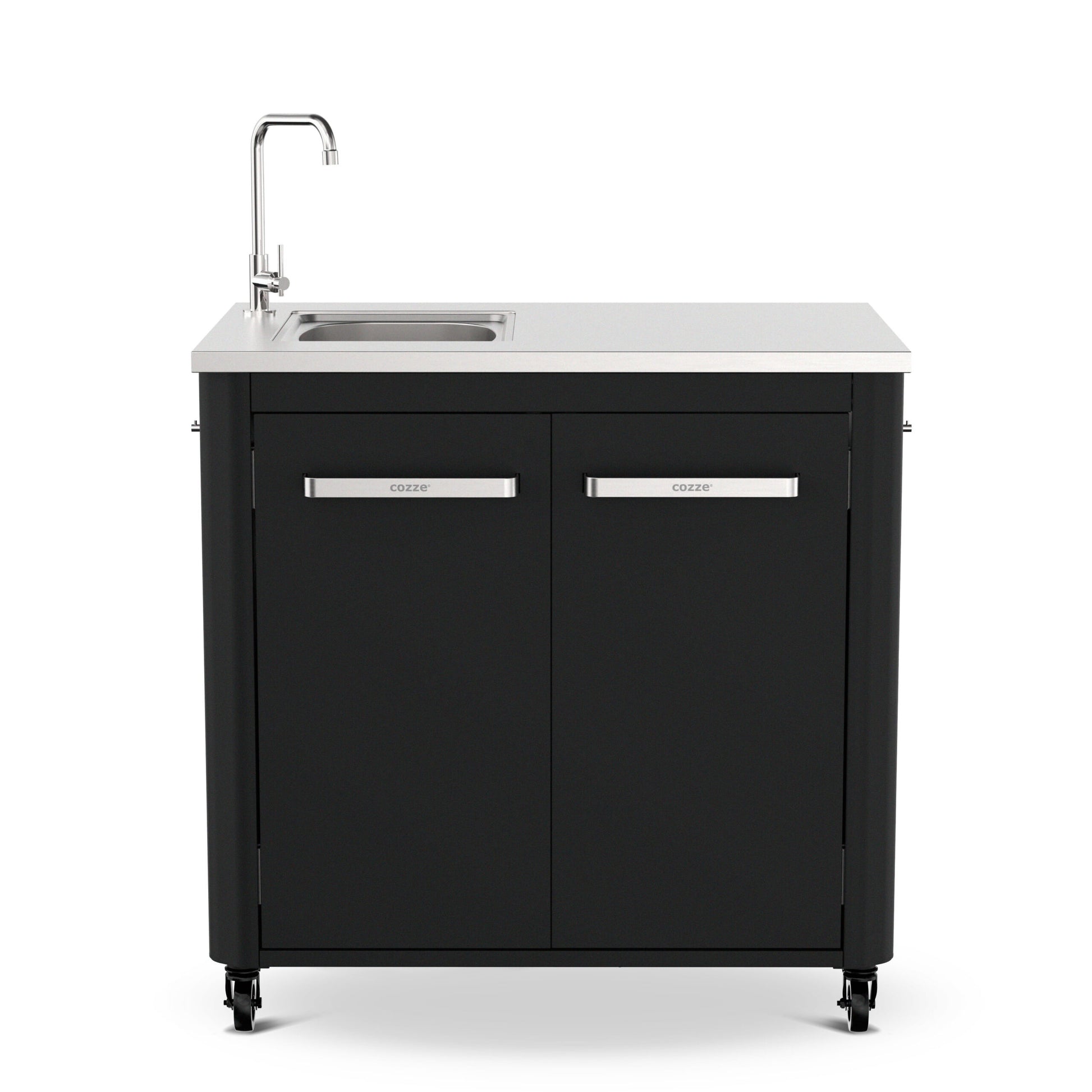 Cozze outdoor kitchen 90 with sink and tap front