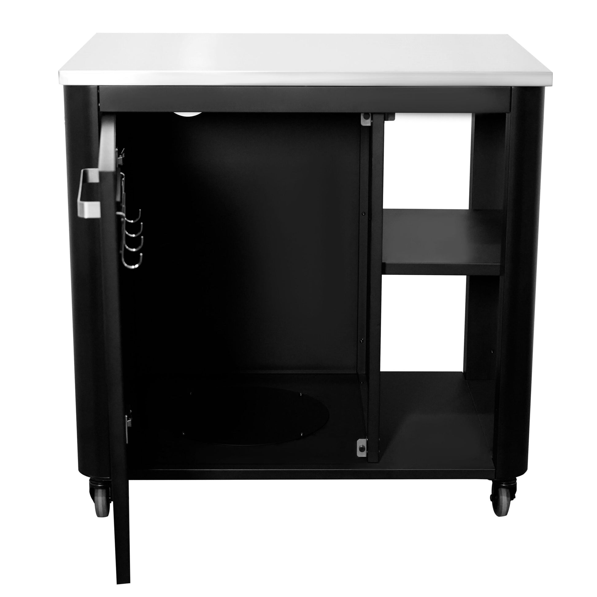 Cozze outdoor kitchen 90 with stainless steel table, 1 door open front