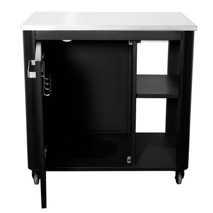 Cozze outdoor kitchen 90 with stainless steel table, 1 door open front