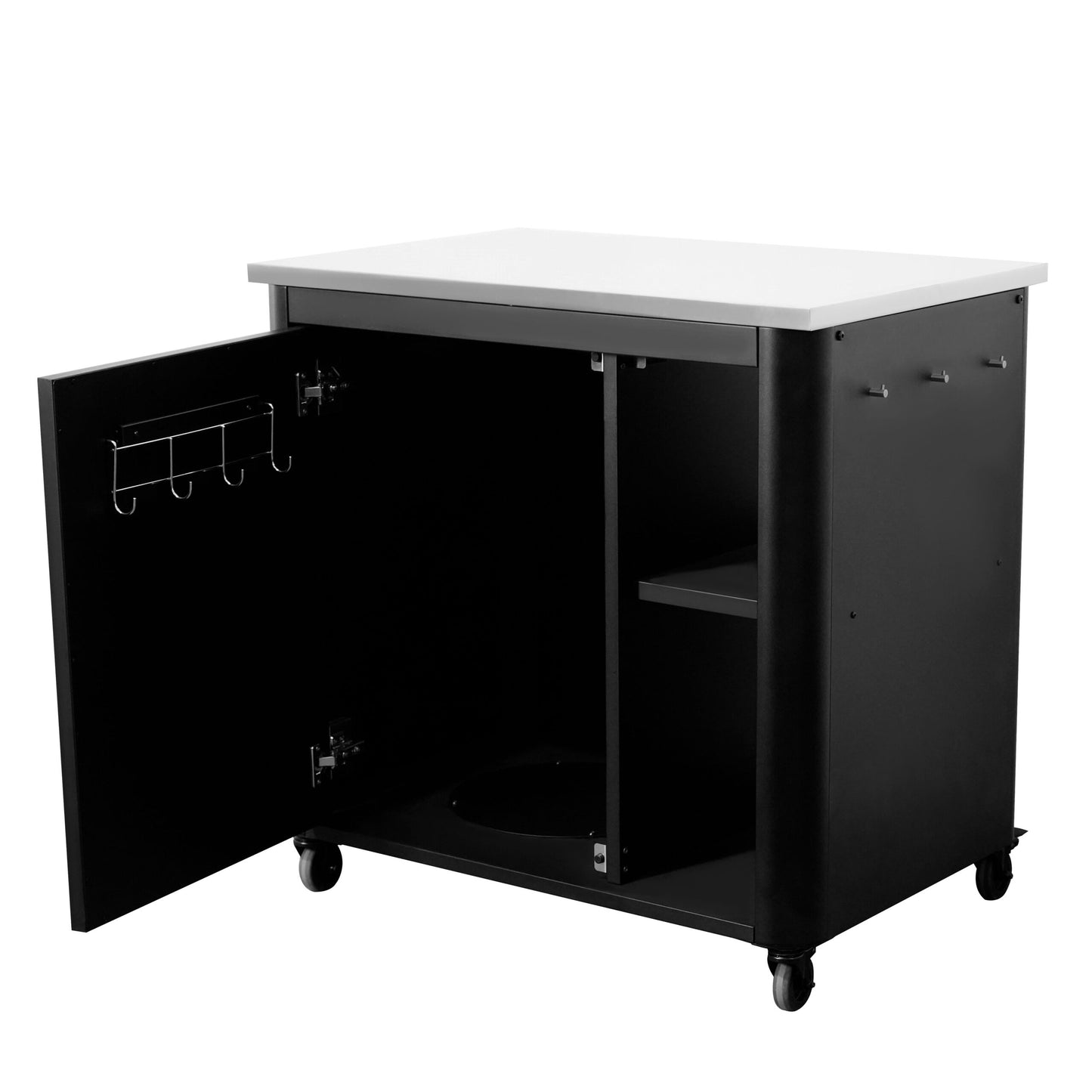 Cozze outdoor kitchen 90 with stainless steel table, 1 door open side