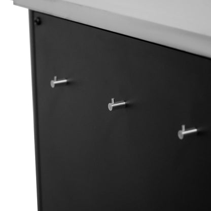 Cozze outdoor kitchen 90 with stainless steel table, 1 door side hooks