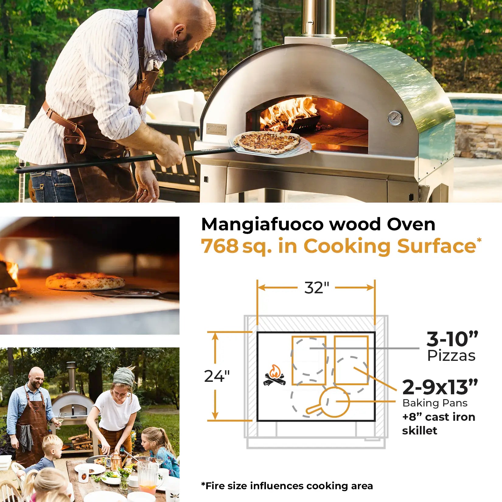 Fontana Mangiafuoco Build In Wood Pizza Oven